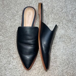 Madewell Black Leather Gemma Mules